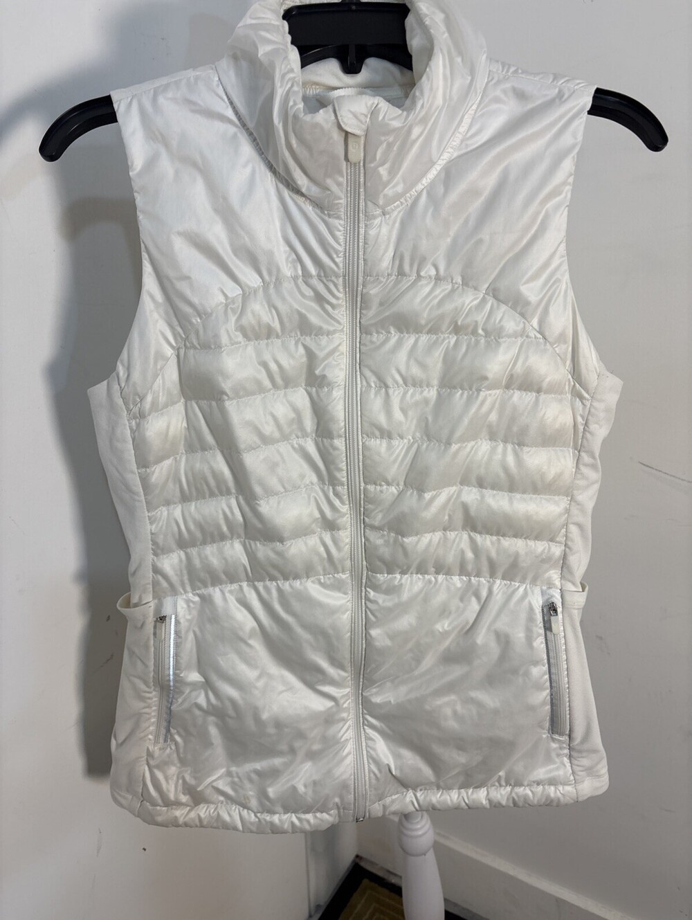 Lululemon Down For A Run Vest II White Goose Down Puffer Vest Size 12 - Picture 2 of 15